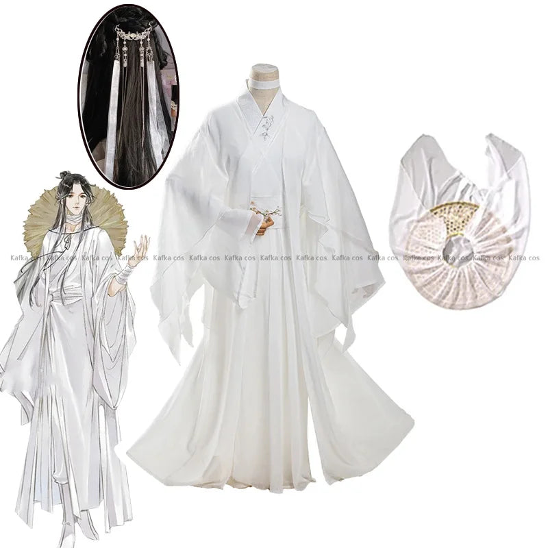 Xie Lian Cosplay Costume Top Wigs Headwear Hat TGCF Heaven Official's Blessing Merch shop now at danmei-merch.com