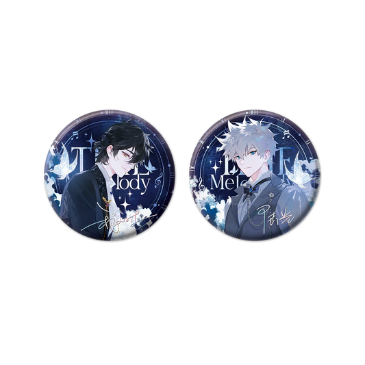 Time Melody Badges 2pcs - Shiguang Dailiren Bilibili Merch shop now at danmei-merch.com