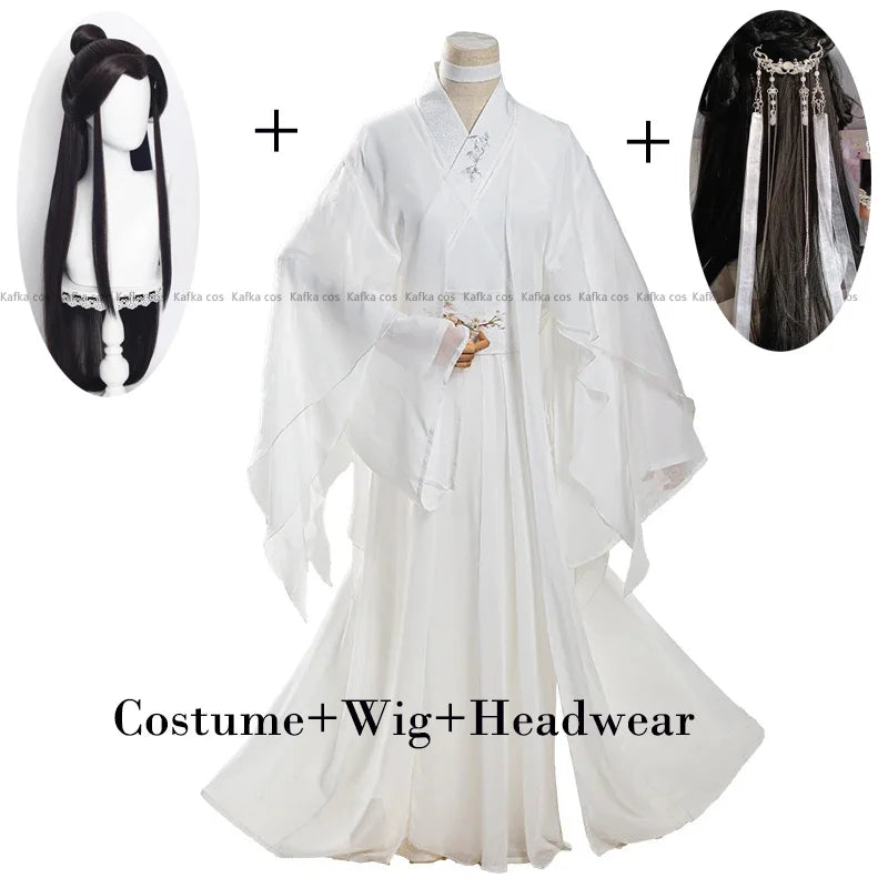 Xie Lian Cosplay Costume Top Wigs Headwear Hat TGCF Heaven Official's Blessing Merch Costume headwear wig shop now at danmei-merch.com